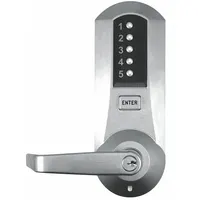 SIMPLEX Mechanical Push Button Lockset: ADA Compliant, Chrome (MPN 5041XSWL-26D-41)