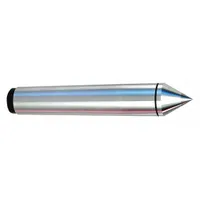 Carbide-tipped dead center with Morse Taper #3 shank and 1/2 in point diameter. The carbide tip provides wear resistance for supporting workpieces on lathe tailstocks during turning and grinding operations