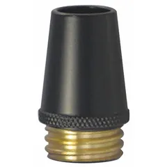 Tapered nozzle for 24CT series plasma cutting torches. Features a 1/16 in tip recess and requires an insulator (sold separately). Sold as a 2-pack. Used to focus the plasma arc for cutting conductive materials in fabrication and metalworking.