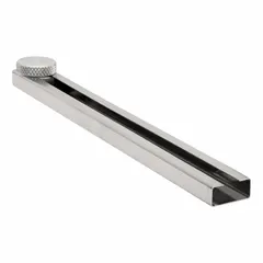 This flat soapstone holder from MARKAL measures 3/4 in width and 5 3/4 in length. It securely holds standard soapstone markers for marking on metal surfaces. Commonly used in welding and fabrication for layout lines on steel or iron.