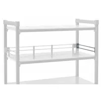 CAMBRO Shelf Rail Kit: Basics Plus, 4 1/4 in Ht, 18 in Dp, End, 1 Rails, Soft Gray (MPN CBR18E151)