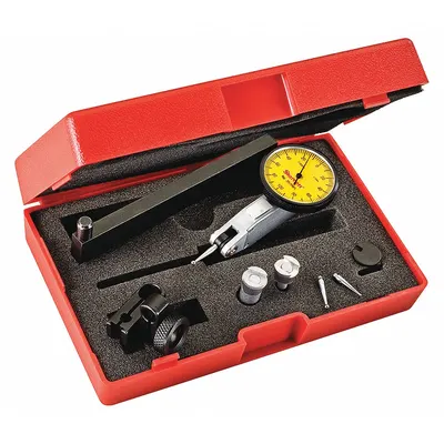 STARRETT Horizontal Dial Test Indicator: 0 mm to 0.2 mm, Horizontal, Metric - Dial Test Indicators - Horizontal & Tilted-Face Styles
