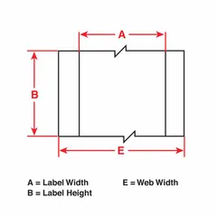 Continuous label roll in polyvinyl fluoride, black on yellow, for wire diameters from 1 in to 1.95 in. Compatible with BBP11 printer series and requires R4313 ribbon. Used for durable identification of industrial wire and cable.