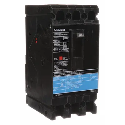 Siemens Molded Case Circuit Breaker: 100 A Amps, 10kA at 240V AC, Fixed, Load Side Lug - ED-Frame Siemens Molded Case Circuit Breakers