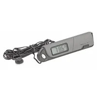 BELL In/Out Thermometer/Clock: Vehicle Thermometer, Silver, Battery/Hook-and-Loop Mounting Tape (MPN 28001-8)