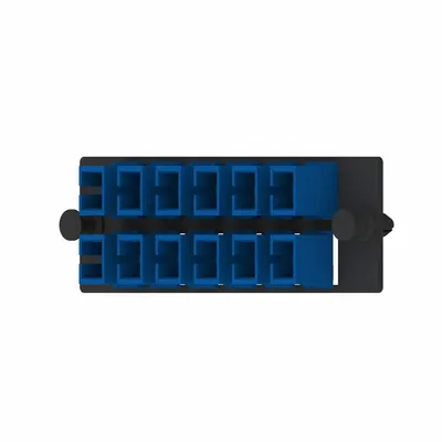 PANDUIT Fiber Optic Adapter Panel: Single Mode, OS2, 12 Fiber Ports, SC, UPC, Simplex - Fiber Optic Adapter Plates