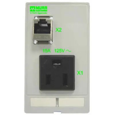 MURRELEKTRONIK Combination Insert: RJ45 Cat5E, NEMA 5-15, 125 V AC Socket Volt Rating - Panel Interface Inserts