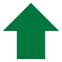 Floor Marking Shape: Arrow, Solid, Green, No Legend, 5 1/2 in x 5 1/2 in, 50 mil Tape Thick, 50 PK (MPN Arw5.5G)