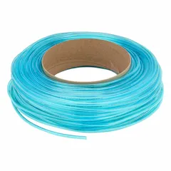Polyurethane tubing with 1/4 in ID and 3/8 in OD, 500 ft length, blue color. Hardness Shore A 90 to 95, maximum operating pressure 170 psi at 73°F. Suitable for pneumatic and fluid transfer applications in industrial automation and robotics.