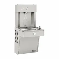 ELKAY Drinking Fountain with Bottle Filler: On-Wall, Non-Refrigerated, Stainless Steel, Gray (MPN LVRCDMWSK)