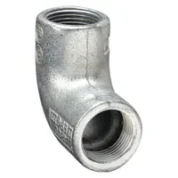 Elbow, 90 Degrees: Iron, Electroplated, ELF, 1 in Trade Size, Female to Female, NPT (MPN ELF90-100)