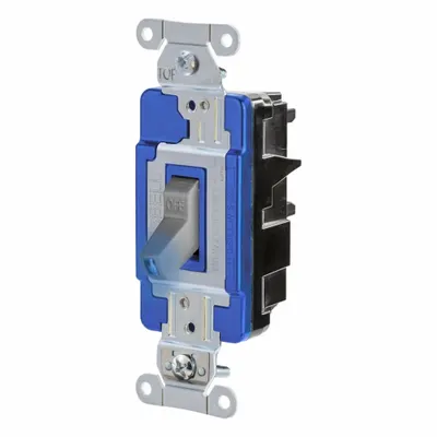 HUBBELL Wall Switch: Toggle Switch, 3-Way, Maintained, Gray, 120/277V AC - Toggle Wall Switches