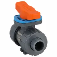 HAYWARD FLOW CONTROL Manual Two-Way Ball Valve: 1/2 in, PVC, Straight, 250 psi Max. Pressure (CWP) (MPN TBH1050ASTE0000)