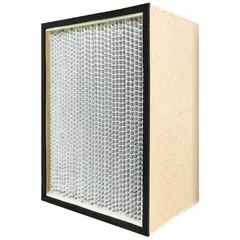 Pleated air filter with nominal dimensions 16 in Ht x 16 in Wd x 12 in Dp. Maximum airflow 534 cfm. Compatible with manufacturer model OA1200V. Used in negative air machines for airborne particulate capture in industrial environments.
