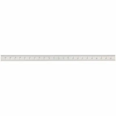 STARRETT Steel Rule, Spring Tempered: C604R-24, 2 ft, 0.05 in Thick, 1/64 in, Chrome - Steel Rulers