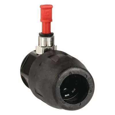 TRANSAIR Push-Fit Cap: 16 1/2 mm OD Size, Push-to-Connect, Polyamide, 1 25/32 in Overall Lg - Polyamide Tube Fittings for Compressed Air Systems