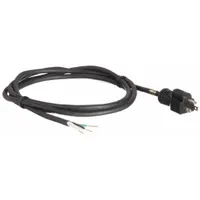 APPROVED VENDOR Power Cord: 12 ft Lg, 3/14, 5-15P Plug, Bare Wire Receptacle, SJO, Rubber, 125V AC (MPN E3605)