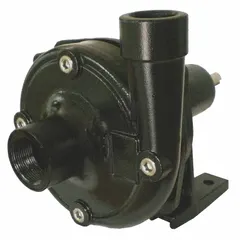 This pedestal pump is sized for 5 hp and delivers up to 135 ft of head. It features a 3/4 in shaft output diameter and a cast iron construction. Designed for water transfer, dewatering, and circulation in sump or drainage applications.