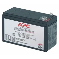 Replacement battery for APC UPS systems, rated 120 V DC with a detachable cable connection. Compatible with APC model SMX2200HVNC. Provides backup power for critical equipment in data centers, network closets, and industrial facilities.