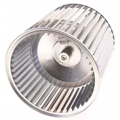 This YORK blower wheel is an OEM replacement component for HVAC systems, designed to move air through furnaces and air handlers. It measures 9 inches in diameter and 9 inches in width, with a 1/2-inch bore. Compatible with York model F1SA030R06A.