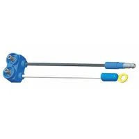 GROTE Pigtail: PL-10 Connector/Ring Terminal/Slim-Line 0.180 in Male Bullet, 2 Wires, 5 in Wire Lg (MPN 66850)