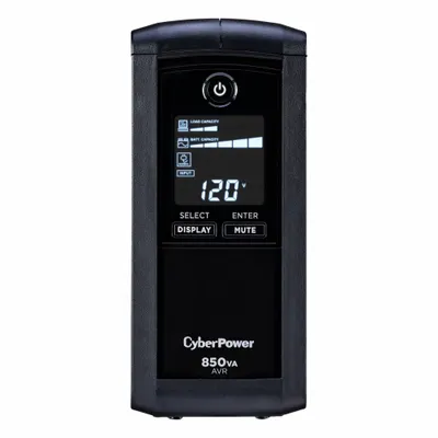 CYBER POWER UPS System: Single Phase, 850 VA Power Rating, 120 V AC Input, 120 V AC Output - Standby UPS Systems