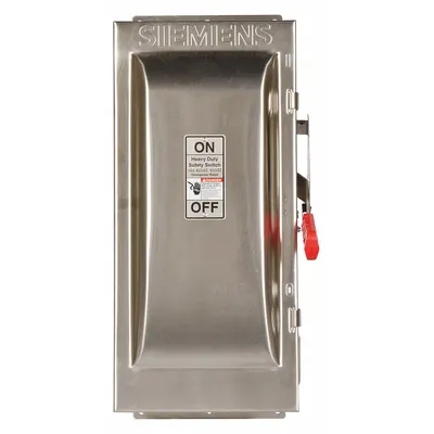 Siemens Safety Switch: Fusible, 100 A, Three Phase, 600V AC, 316 Stainless Steel - Fusible Safety Switches