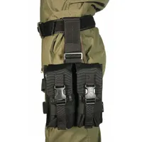 BLACKHAWK Magazine Pouch: Black, Nylon, Hook-and-Loop/Quick-Release Buckle Closure (MPN 561602)
