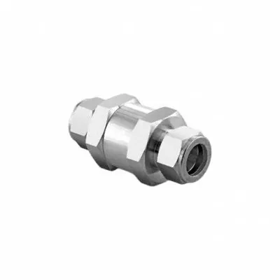 HAM-LET Check Valve: Poppet, Inline Valve Body, 3/4 in Pipe Size, Let-Lok x Let-Lok - Stainless Steel Instrumentation Poppet Check Valves