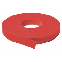 VELCRO BRAND Strap Roll: Strap Roll, Hook-and-Loop, 3/4 in Overall Wd, 37 1/2 ft Overall Lg, Red (MPN 176064)
