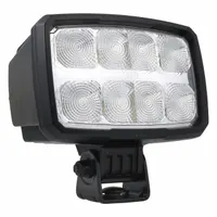Rectangular LED floodlight with a black housing and Deutsch DT electrical connection. Overall width 6 3/16 inches. Suitable for use on heavy-duty vehicles and equipment requiring auxiliary lighting in low-visibility conditions