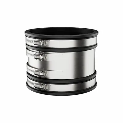 FERNCO Flexible Pipe Straight: PVC, For 4 in Pipe, Copper/Iron/Iron x PVC/Steel - Shielded Flexible Transition Couplings
