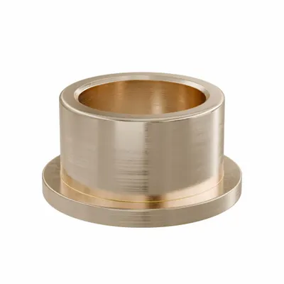 OILITE Flanged Sleeve Bearing: Bronze, SAE 841, 20 mm Bore, 26 mm OD, 16 mm Lg - Lubricated General Purpose Metallic Flanged Sleeve Bearings
