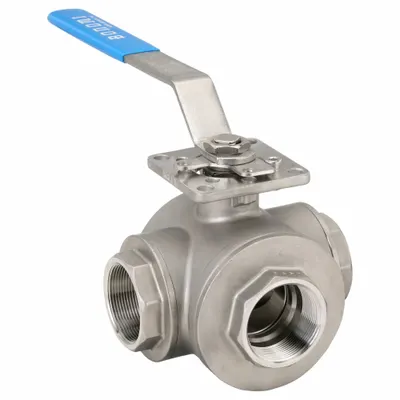 BONOMI 956N-2" T-Port Stainless Steel Ball Valve - T-Port Stainless Steel Ball Valves