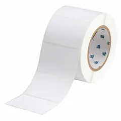This precut label roll provides tamper-indicating security for asset identification and evidence of tampering. The labels destruct upon removal, revealing tampering attempts. Suitable for use in industrial environments for securing equipment, calibration seals, and warranty voids. Compatible with Brady IP Series printers.