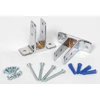 ASI GLOBAL Urinal Screen Bracket: Zinc, Bright, 4 in Overall Ht, 4 3/4 in Overall Wd (MPN 40-8511281)