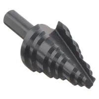 APPROVED VENDOR Step Drill Bit: 1/2" to 1-1/8", Black Oxide HSS, 3-Flats Shank (MPN 6EXN6)