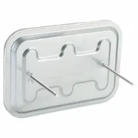 Duct Access Door: 8 in x 12 in, 16 ga, Steel, Thumbscrews, 2,300°F Max Temp Rating, 2 Mounting Stud