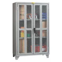 LITTLE GIANT Storage Cabinet: 30 in x 48 in x 78 in, 2 Adj Shelves, Swing Handle & Keyed, Legs, Gray (MPN SSLP2-A-3048)