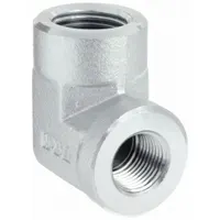Hydraulic Hose Adapter: 1/2 in x 3/8 in Fitting Size, Female x Female, NPTF x NPTF, Rigid, 90° Elbow (MPN 2087-8-6S)