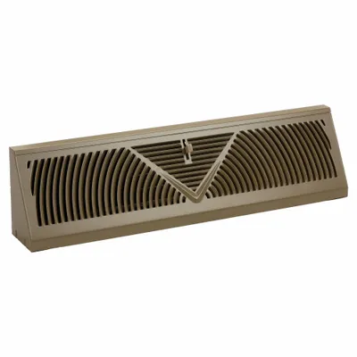 OEM Baseboard Register: Baseboard, 4 1/2 in H, 18 in W, Louvered, Powder Coated - Baseboard Registers