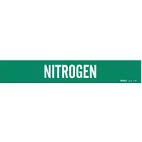 Pipe Marker: Nitrogen, Green, White, Fits 2 1/2 to 7 7/8 in Pipe O.D., 1 Pipe Markers (MPN 7198-1)