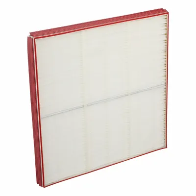 MICROSHIELD Minipleat Air Filter: 24 in x 24 in x 2 in, Synthetic, Plastic, No Header - Zero-Bypass Minipleat Air Filters