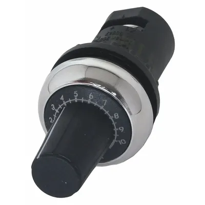 EATON Potentiometer: 22 mm Panel Mounting Size, 100,000 ohm Max Resist Rating - Potentiometers with Dial Plates & Operators