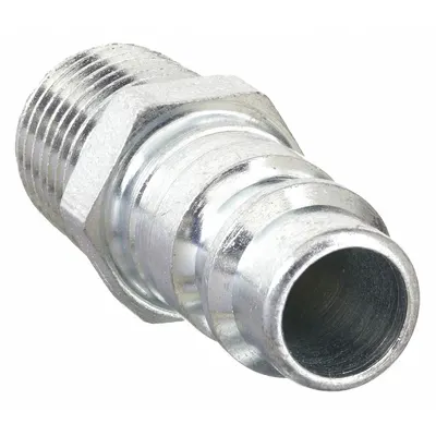 SPEEDAIRE Quick Connect Hose Coupling: 3/8 in Body Size, 3/8 in Hose Fitting Size - Industrial Interchange Steel Quick-Connect Air Coupling Plugs