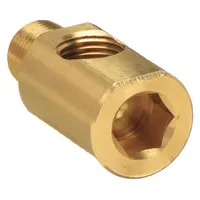 This 90° threaded pipe elbow is designed for high-pressure fluid systems. With 1/4 in x 1/4 in connections and a maximum operating pressure of 1,200 psi, it is suitable for changing flow direction in hydraulic, pneumatic, or fluid transfer applications. Overall length is 1 5/8 in