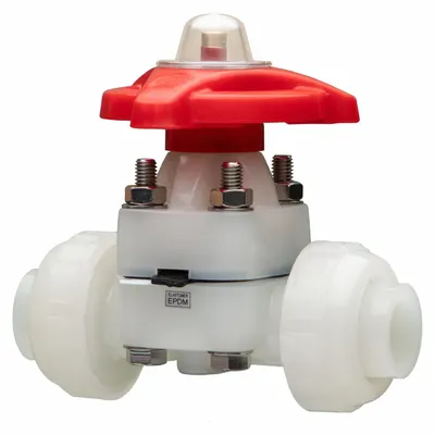 ASAHI Diaphragm Valve: 1 1/4 in, PVDF, 2-Way, IPS x Socket, 150 psi Max Pressure (CWP) - PVDF Diaphragm Valves for Chemicals