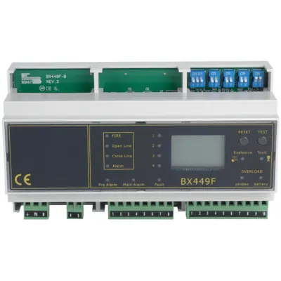DTekGaz Gas detection center Din rail 8 probes - 12V