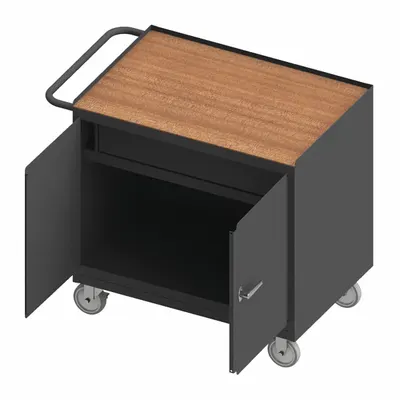 DURHAM MFG Mobile Cabinet Workbench: 36 in x 24 in, Hardboard, 1,200 lb Overall Load Capacity - Mobile Cabinet Benches with Drawers