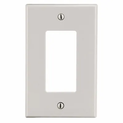 HUBBELL Wall Plate: Decorator-Rocker, 1 Gang, Almond - General Purpose Wall Plates